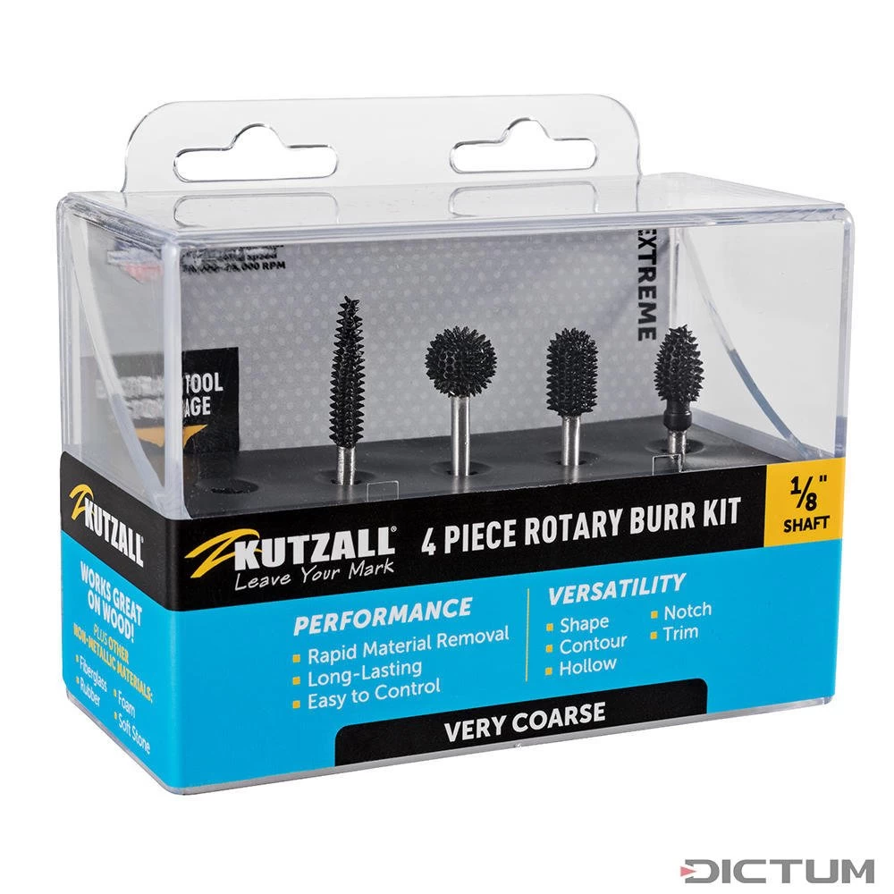 Jeu De Fraises à Râper Kutzall, Extreme, Extra Gros Grain, Ø Tige 3,2 Mm 1 Jeu De Fraises à Râper Kutzall, Extreme, Extra Gros Grain, Ø Tige 3,2 Mm