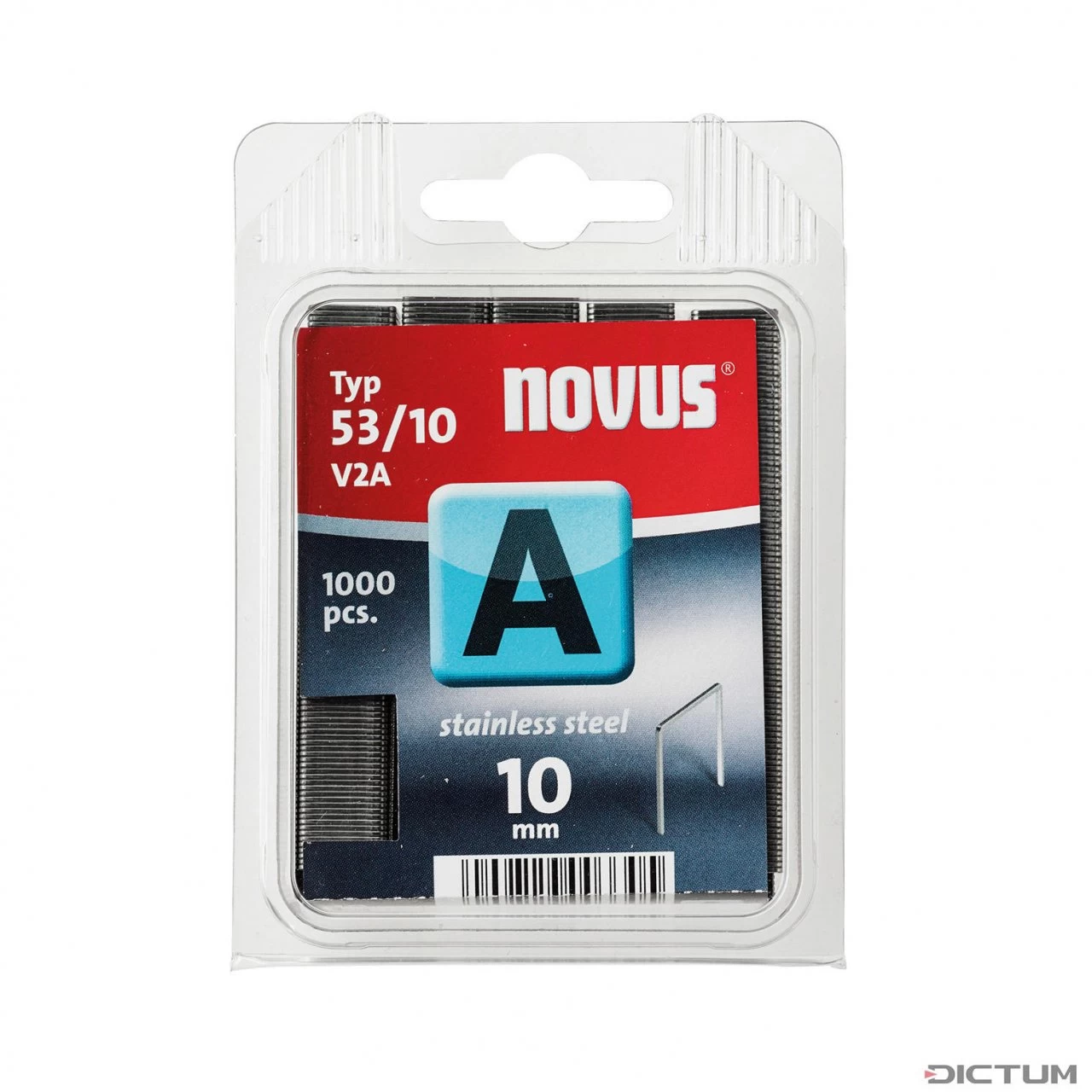 Novus Agrafes Fines, Type 53, Inoxydables, Longueur 10 Mm, 1000 Pièces 1 Novus Agrafes Fines, Type 53, Inoxydables, Longueur 10 Mm, 1000 Pièces